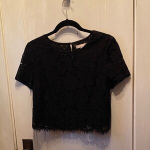 Banana Republic Black Lace  Top